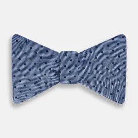 Blue Micro Dot Silk  Bow Tie Blue Micro Dot Silk  Bow Tie