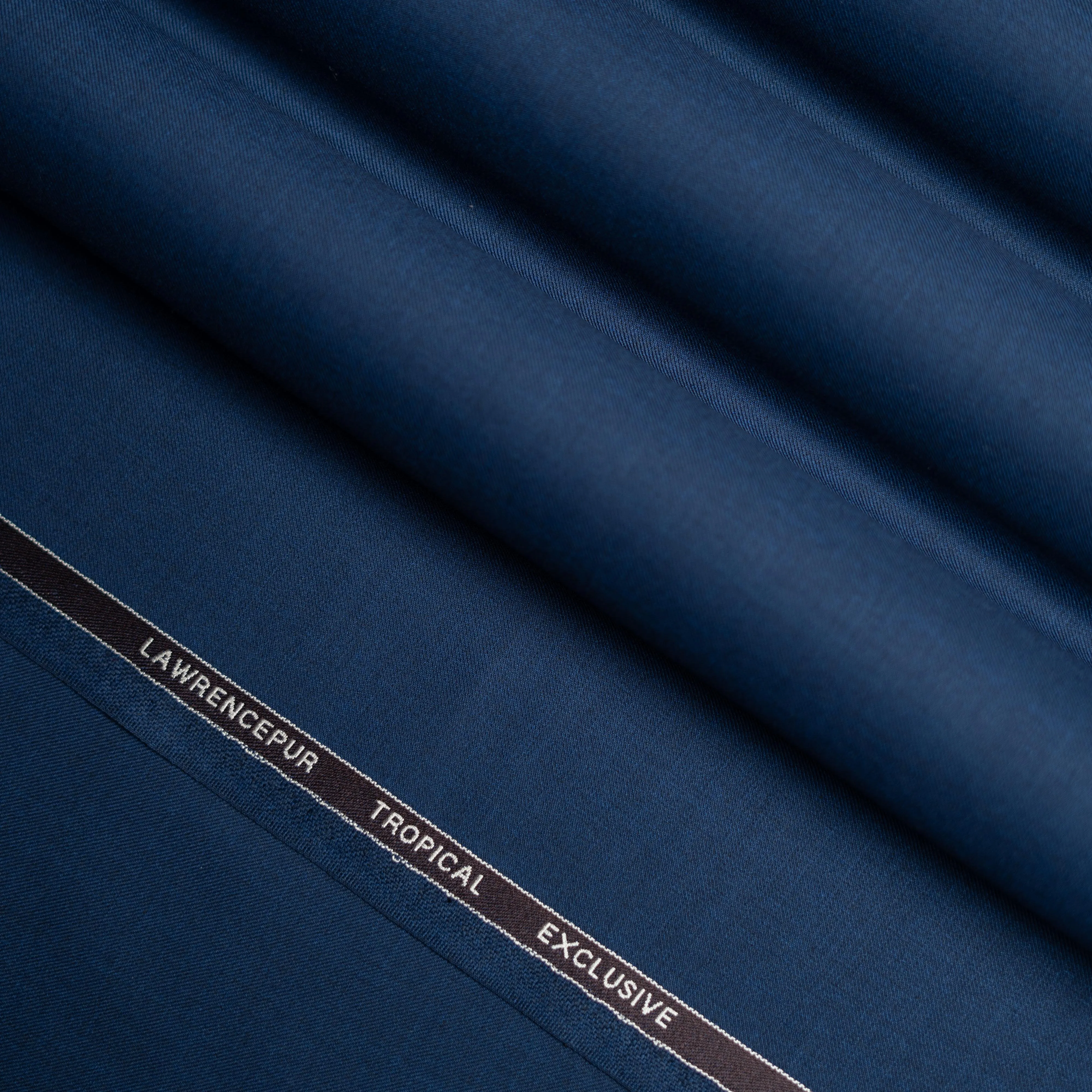Blue Plain , Wool Blend, Tropical Exclusive Suiting Fabric