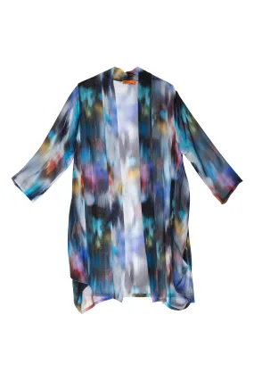 Blues Side Drape Long Duster 6018 Blues Side Drape Long Duster 6018