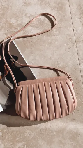 Box Pleat Snap Top Bag - Rose Pink Box Pleat Snap Top Bag - Rose Pink