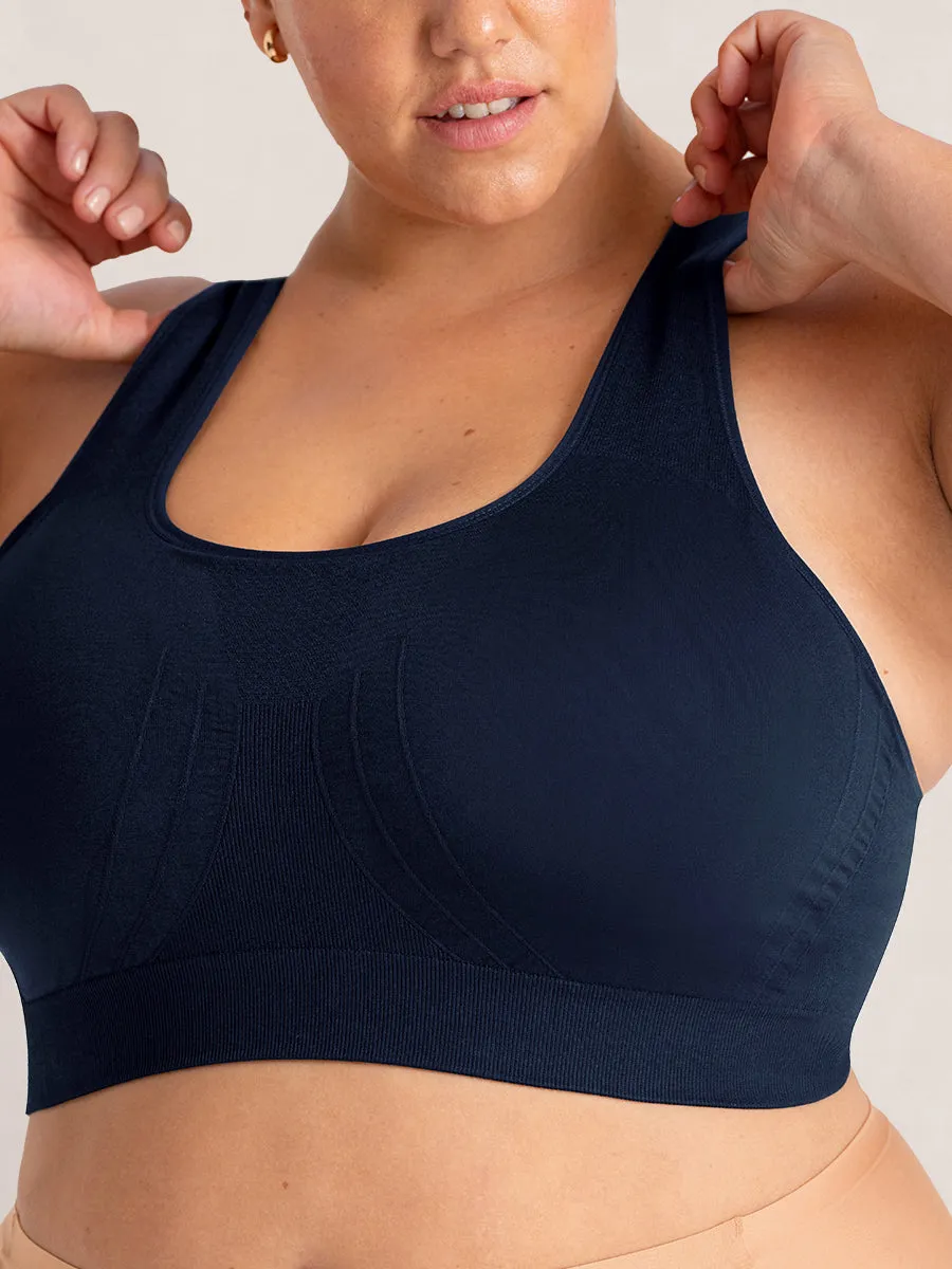 Bundle Truekind® & Shapermint Essentials  - 1 Seamless Racerback Sports Bra   1 Capri