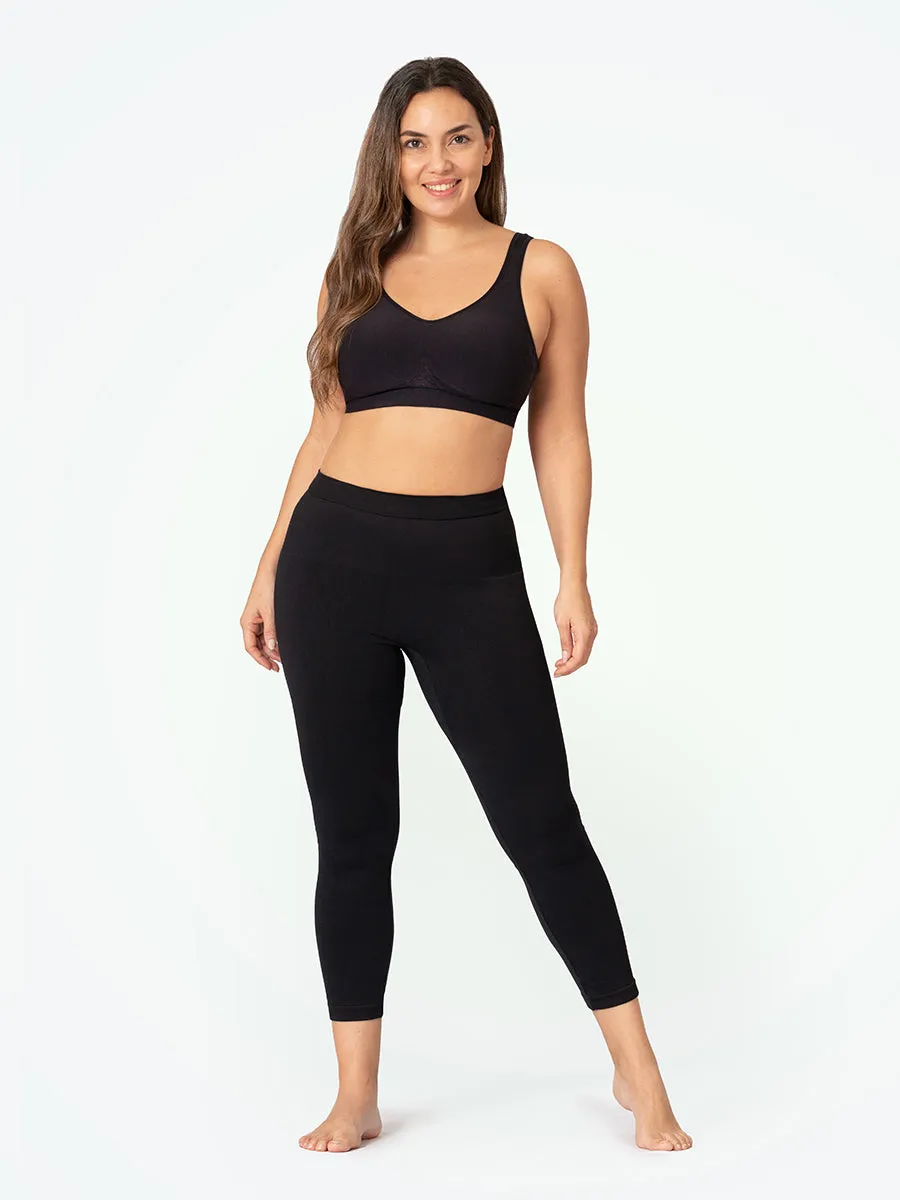 Bundle Truekind® & Shapermint Essentials  - 1 Seamless Racerback Sports Bra   1 Capri