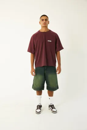 Burgundy IYS Printed Boxy Fit Tee Burgundy IYS Printed Boxy Fit Tee
