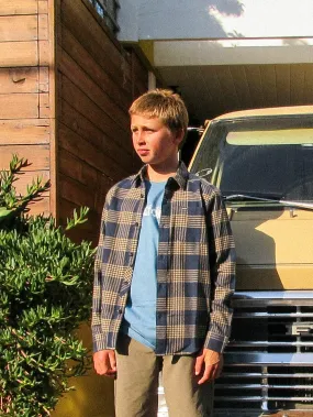 Caden Plaid Shirt - NAVY - (KIDS) Caden Plaid Shirt - NAVY - (KIDS)