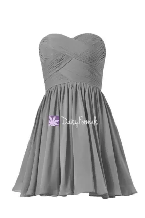 Cadet Grey Strapless Bridesmaids Dresses Sweetheart Cocktail Dress (BM1426B) Cadet Grey Strapless Bridesmaids Dresses Sweetheart Cocktail Dress (BM1426B)
