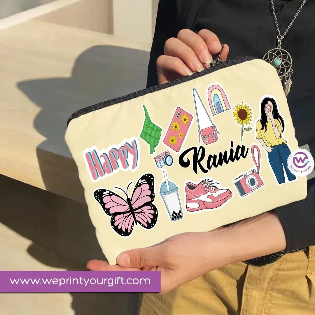 Canvas - Pencil Case -Doodle