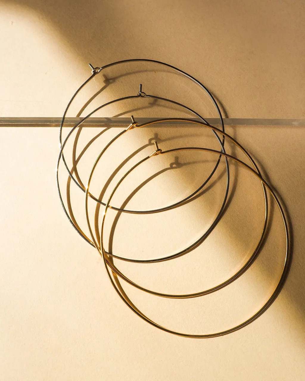 Capri Wire Hoops - Gold
