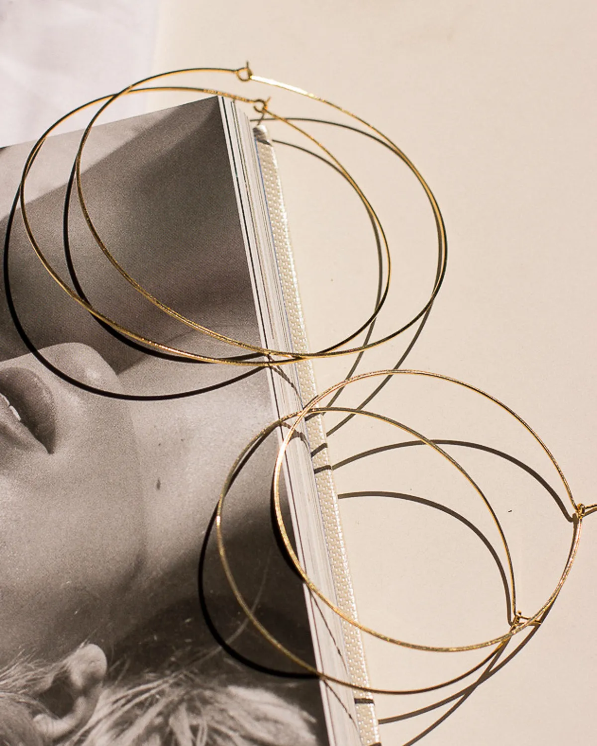 Capri Wire Hoops - Gold