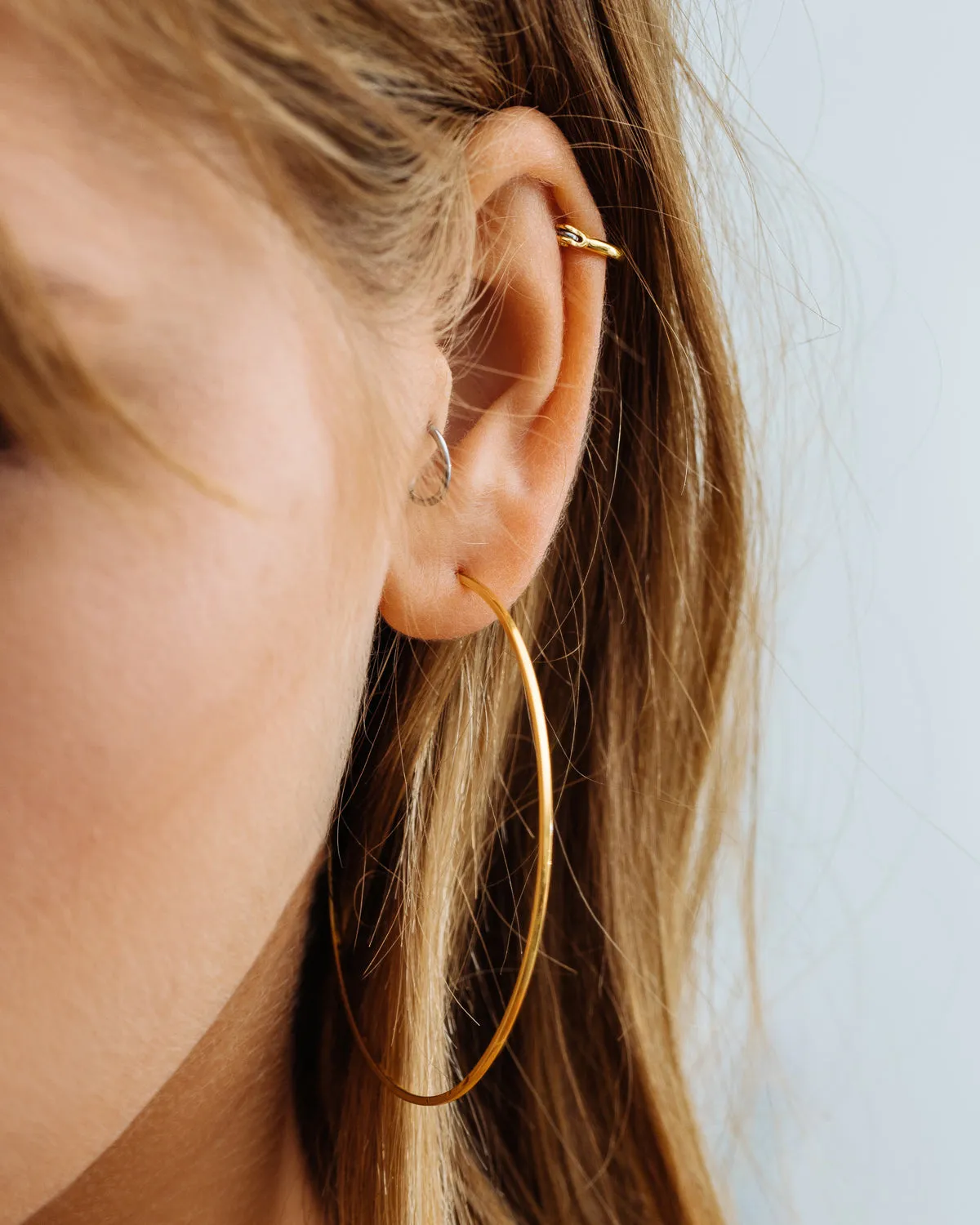 Capri Wire Hoops - Gold