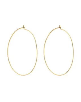 Capri Wire Hoops - Gold Capri Wire Hoops - Gold