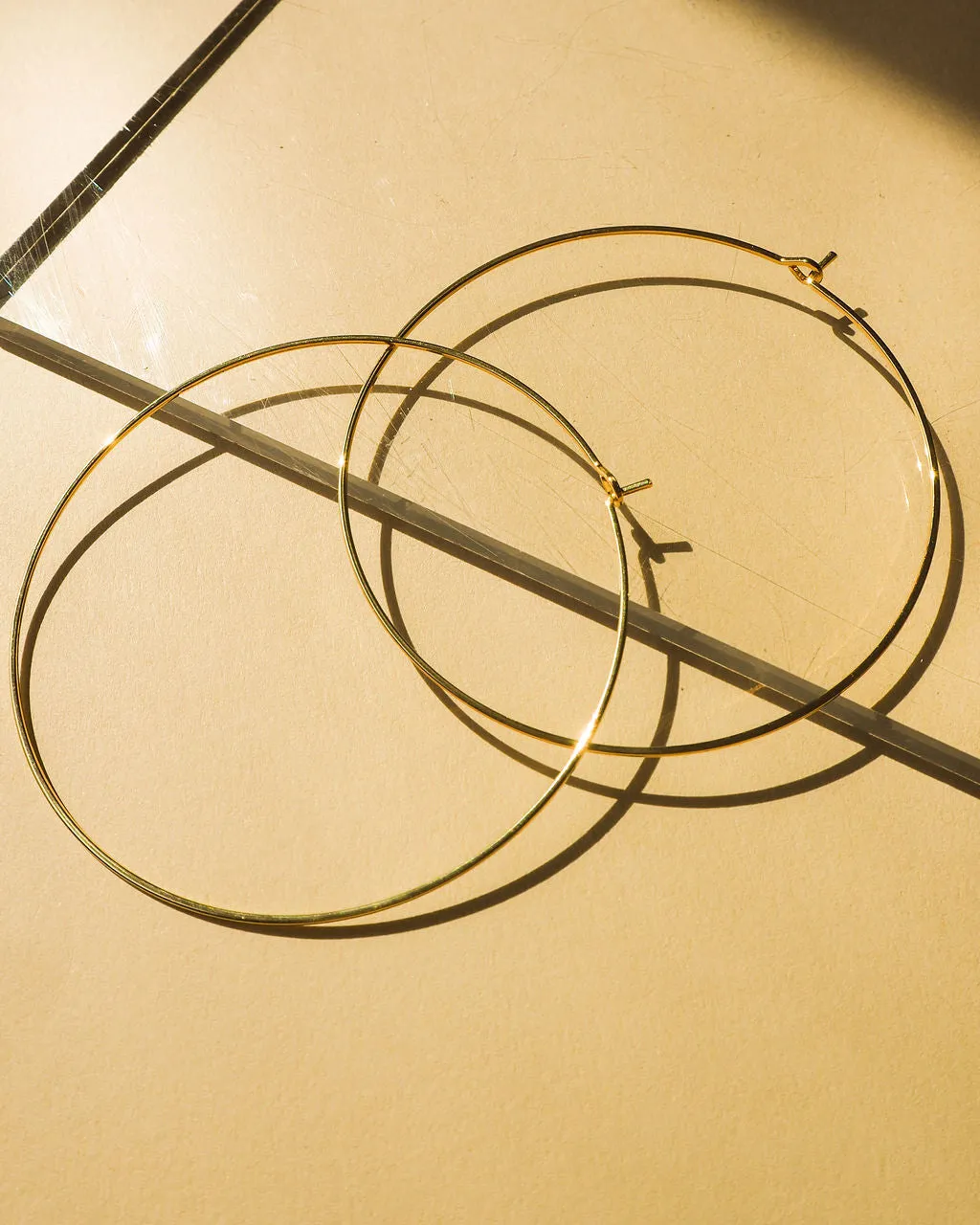 Capri Wire Hoops - Gold