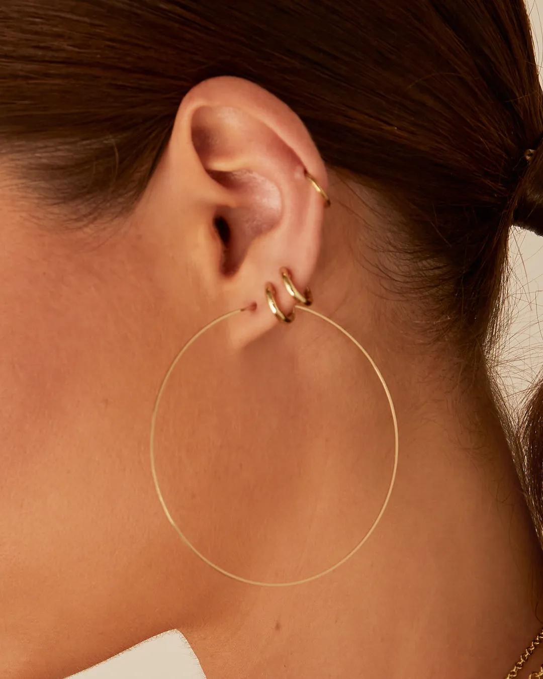 Capri Wire Hoops - Gold