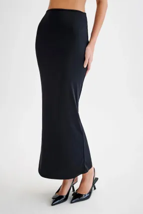 Charlene Slinky Midi Skirt - Black Charlene Slinky Midi Skirt - Black