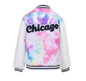 Chicago Tie Dye Varsity Bomber Chicago Tie Dye Varsity Bomber