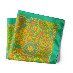 Chokore Light Green Silk Pocket Square -Indian At Heart line Chokore Light Green Silk Pocket Square -Indian At Heart line