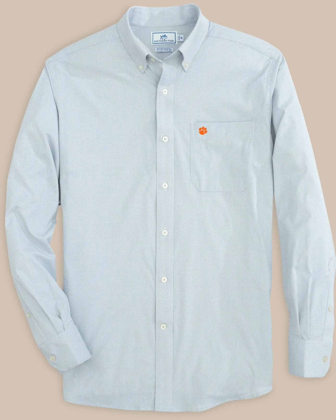 Clemson Tigers Gingham Button Down Shirt