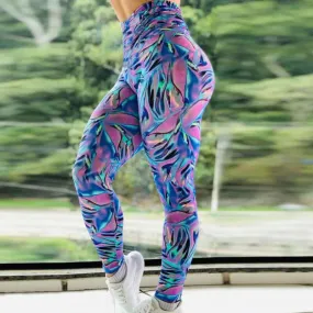 Colorful Sequin Print Gym High Waist Pants Colorful Sequin Print Gym High Waist Pants