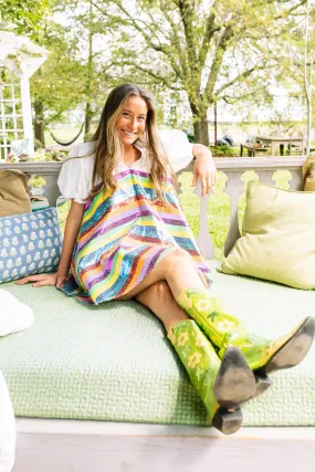 Colorful Sequin Stripe Bottom Dress Colorful Sequin Stripe Bottom Dress