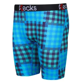 Cyan Plaid Boys Boxers Cyan Plaid Boys Boxers