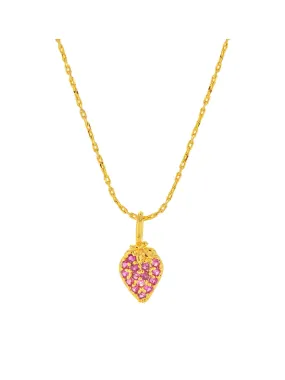 CZ Strawberry Necklace CZ Strawberry Necklace