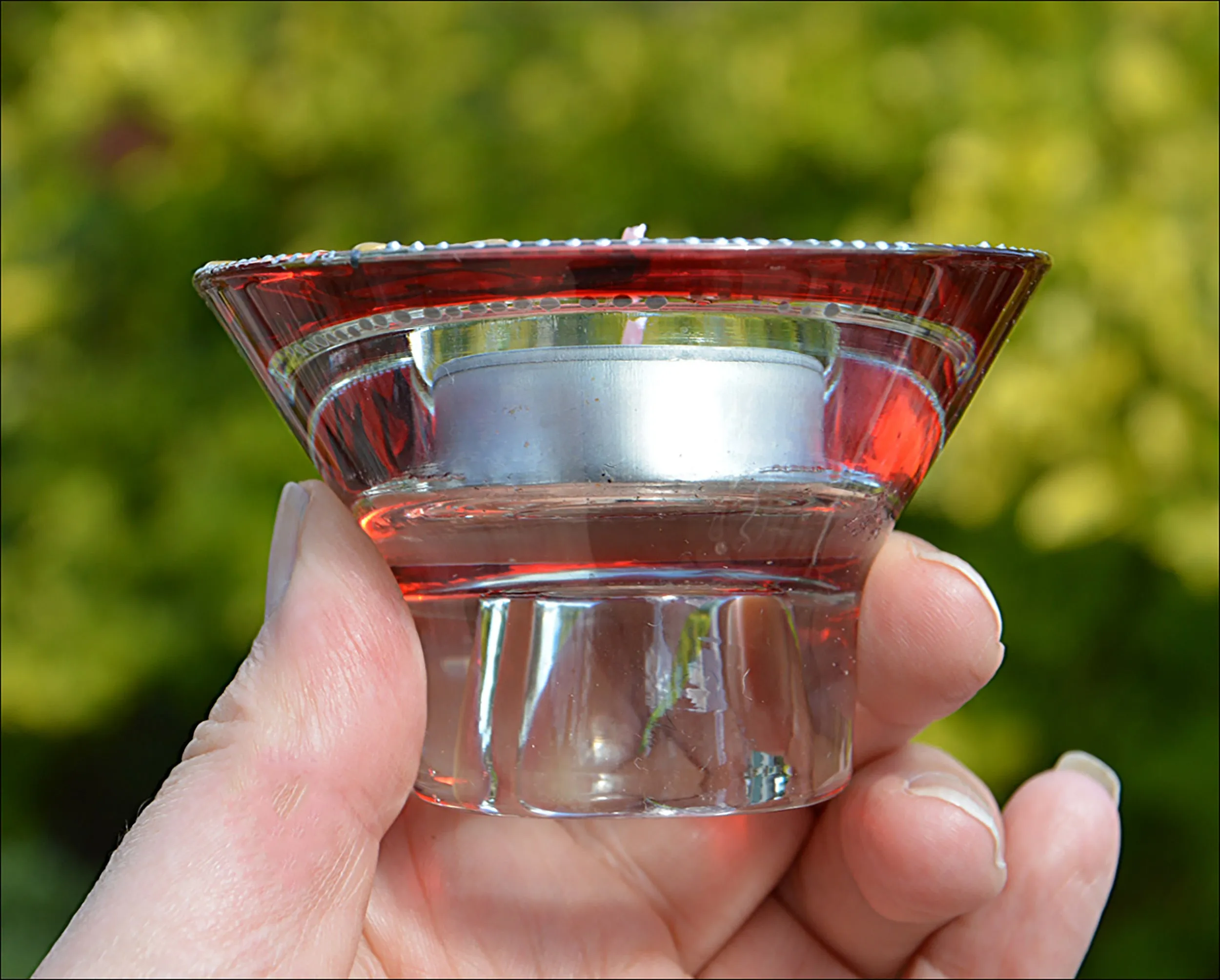 Dahlia Flowers Bespoke Meditation Tealight Holder