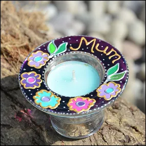 Dahlia Flowers Bespoke Meditation Tealight Holder Dahlia Flowers Bespoke Meditation Tealight Holder