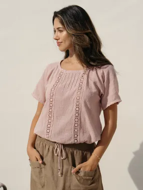 Daisy Organic Cotton Blouse Dusty Pink Daisy Organic Cotton Blouse Dusty Pink