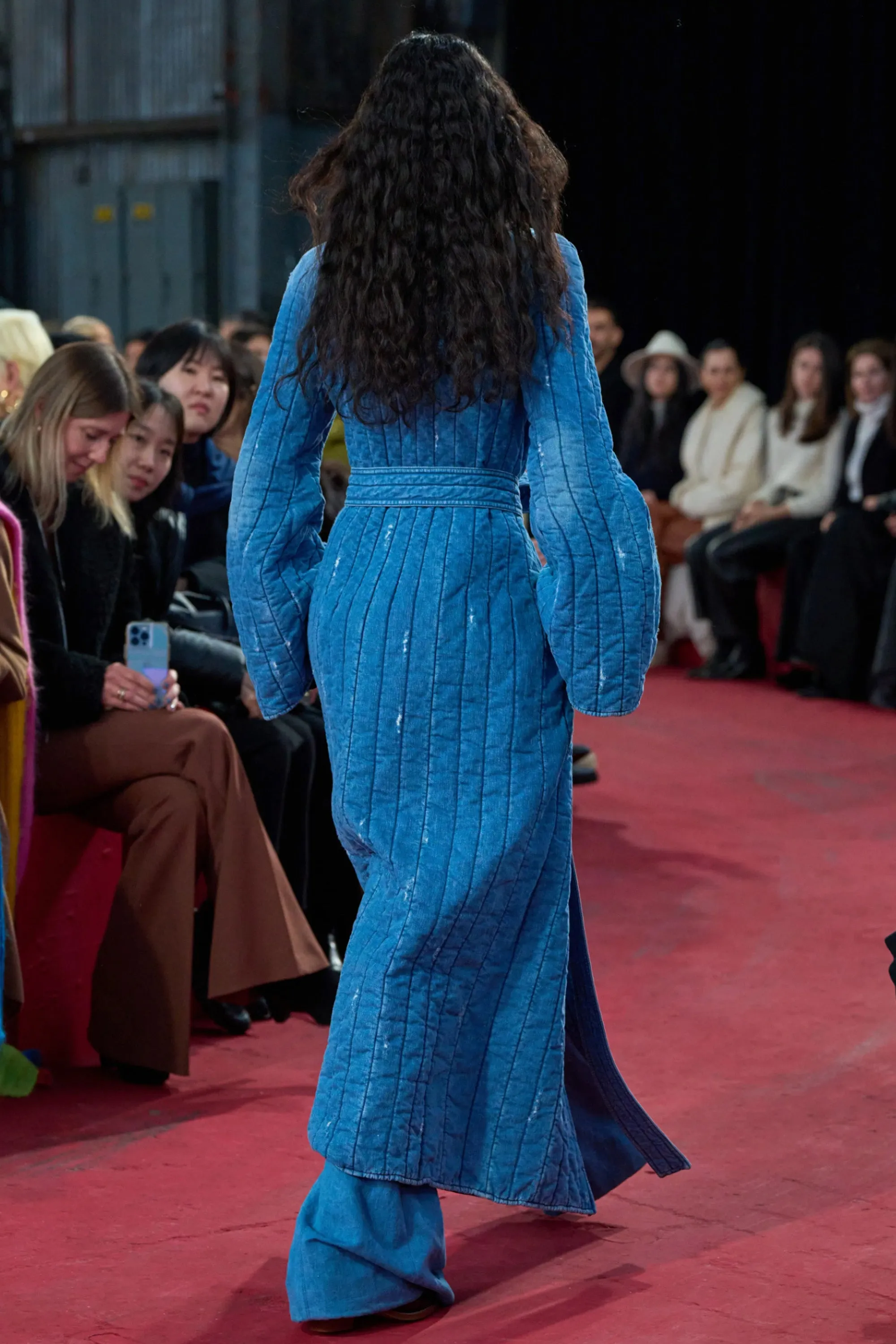 Dalloway Coat in Light Blue Denim Recycled Cotton Linen
