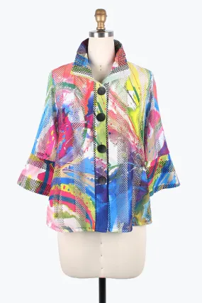 Damee Watercolor Lace Net Jacket 2401-MLT Damee Watercolor Lace Net Jacket 2401-MLT