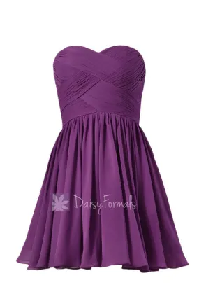 Deep Lilac Beach Wedding Dress Sweetheart Mini Skirt Bridesmaid Dress(BM1426B) Deep Lilac Beach Wedding Dress Sweetheart Mini Skirt Bridesmaid Dress(BM1426B)