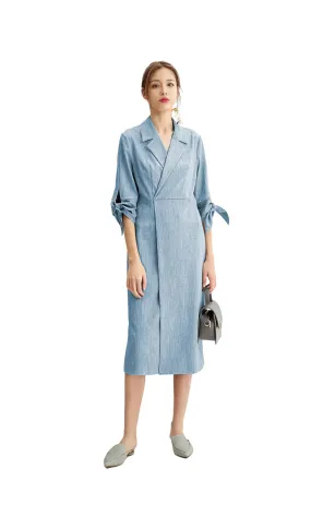 Denim-colored Linen Dress Denim-colored Linen Dress