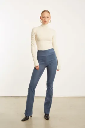 Denim Suede Micro Flare Leggings Denim Suede Micro Flare Leggings