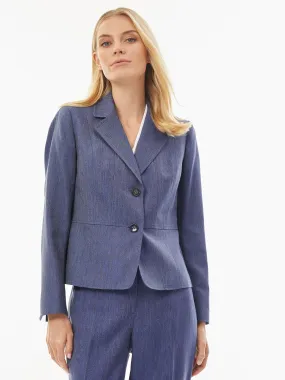 Denim Twill Tailored Two-Button Blazer Denim Twill Tailored Two-Button Blazer