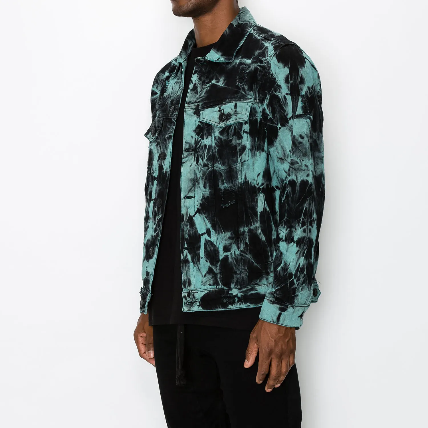 DK185 Tie Dye Denim Jacket