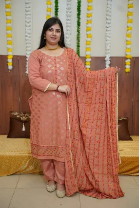 Dusty Peach Sequined Suit Set Dusty Peach Sequined Suit Set