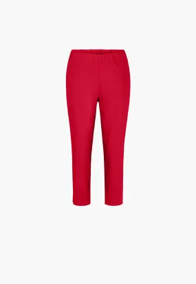 Elizabeth Slim Capri Medium Length - Red Elizabeth Slim Capri Medium Length - Red
