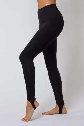 Extra Strong Compression Stirrup Leggings with Tummy Control Black Extra Strong Compression Stirrup Leggings with Tummy Control Black