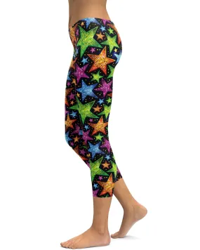 Faux Sequin Stars Capris Faux Sequin Stars Capris