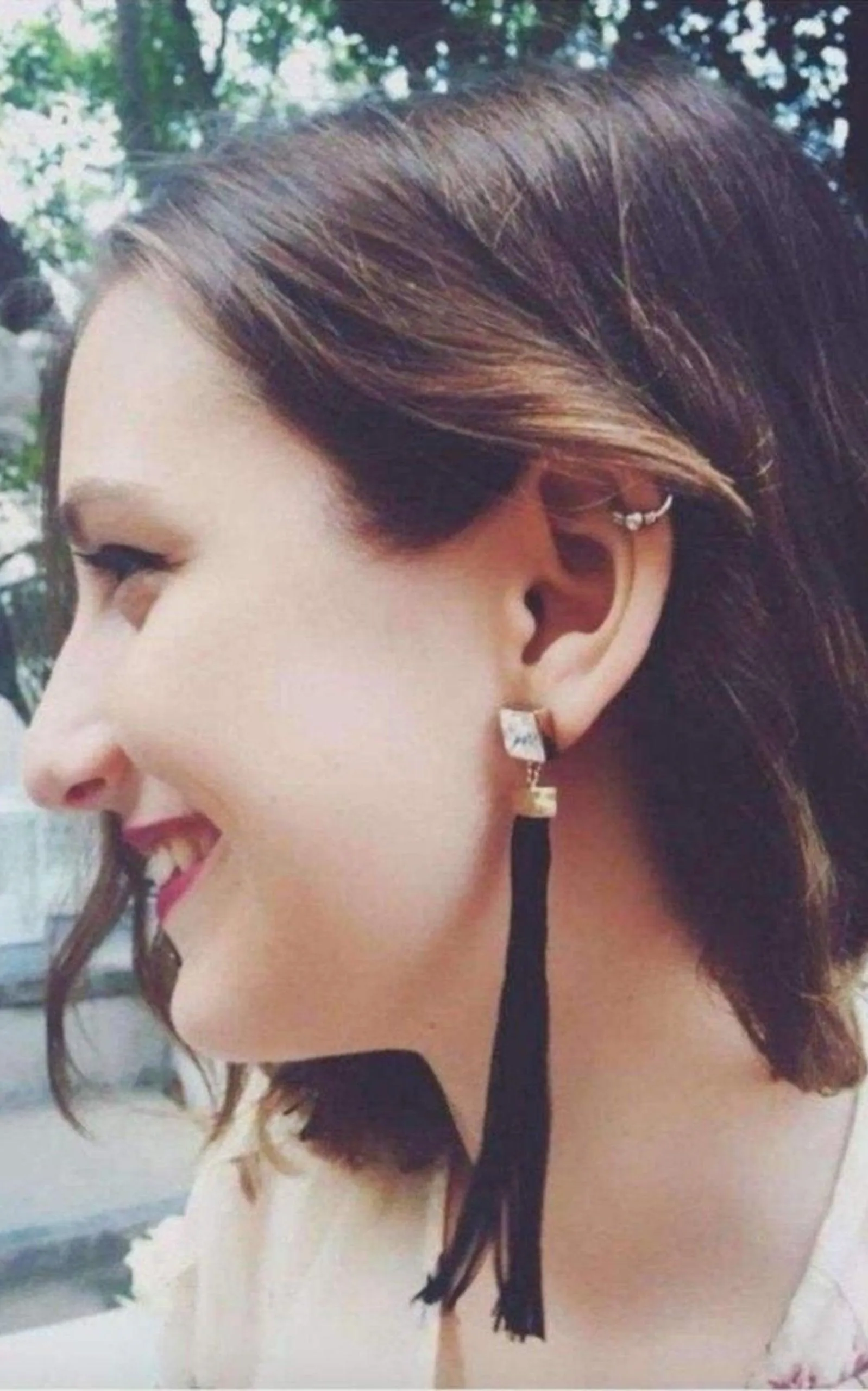 Fay Rose Gold Fringes Crystal Earrings