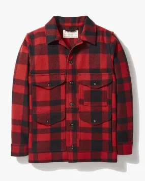 Filson Wool Mackinaw Cruiser Coat - Red / Black Plaid Filson Wool Mackinaw Cruiser Coat - Red / Black Plaid