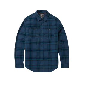 Fire Pit Long Sleeve Flannel Shirt - Dark Navy Fire Pit Long Sleeve Flannel Shirt - Dark Navy