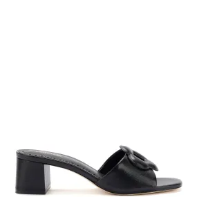 Flora Mule In Black Leather Flora Mule In Black Leather