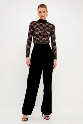 Floral Lace See Through Top Floral Lace See Through Top