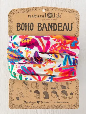 Full Boho Bandeau® Headband - Rainbow Cream Floral Full Boho Bandeau® Headband - Rainbow Cream Floral