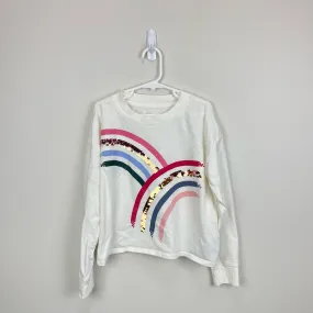 Gap Kids Double Rainbow Sequin T-Shirt Long Sleeve Medium 8 Gap Kids Double Rainbow Sequin T-Shirt Long Sleeve Medium 8