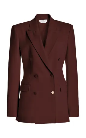 Gavin Blazer in Deep Bordeaux Virgin Wool Crepe Gavin Blazer in Deep Bordeaux Virgin Wool Crepe