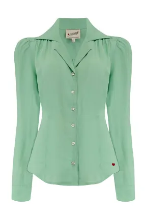 Gene Long Sleeve Blouse in Mint