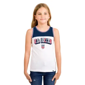 Girls New Era USWNT Mineral Wash White Tank Girls New Era USWNT Mineral Wash White Tank