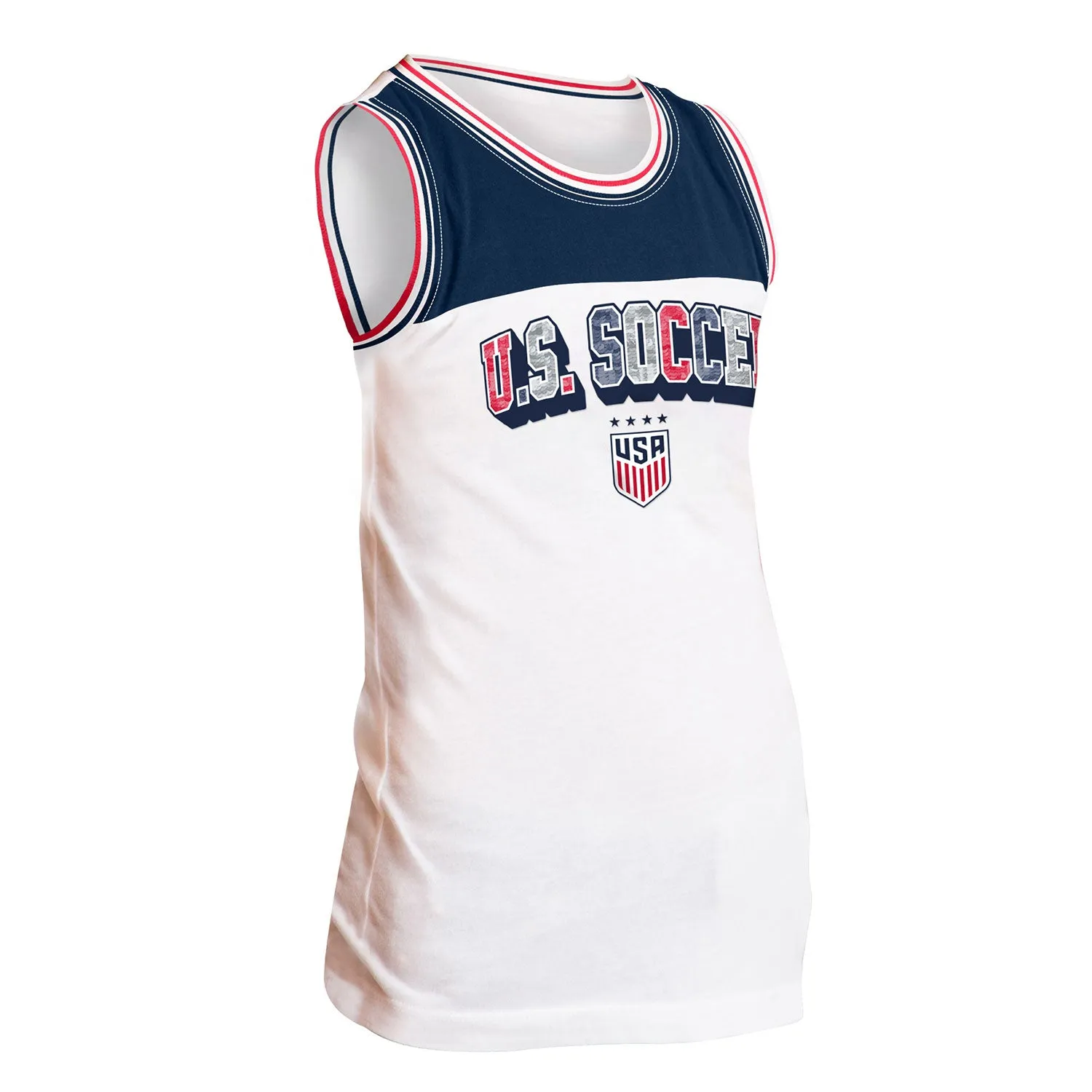 Girls New Era USWNT Mineral Wash White Tank