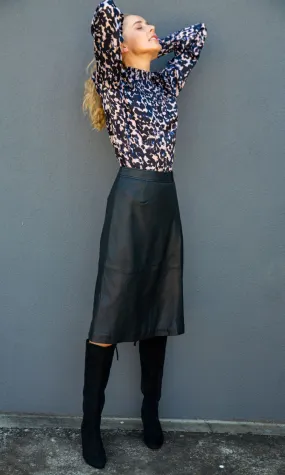 Hoss Caven Leather Skirt - Black Hoss Caven Leather Skirt - Black